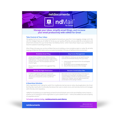 Graphic for NdMail for Gmail integration announcement.