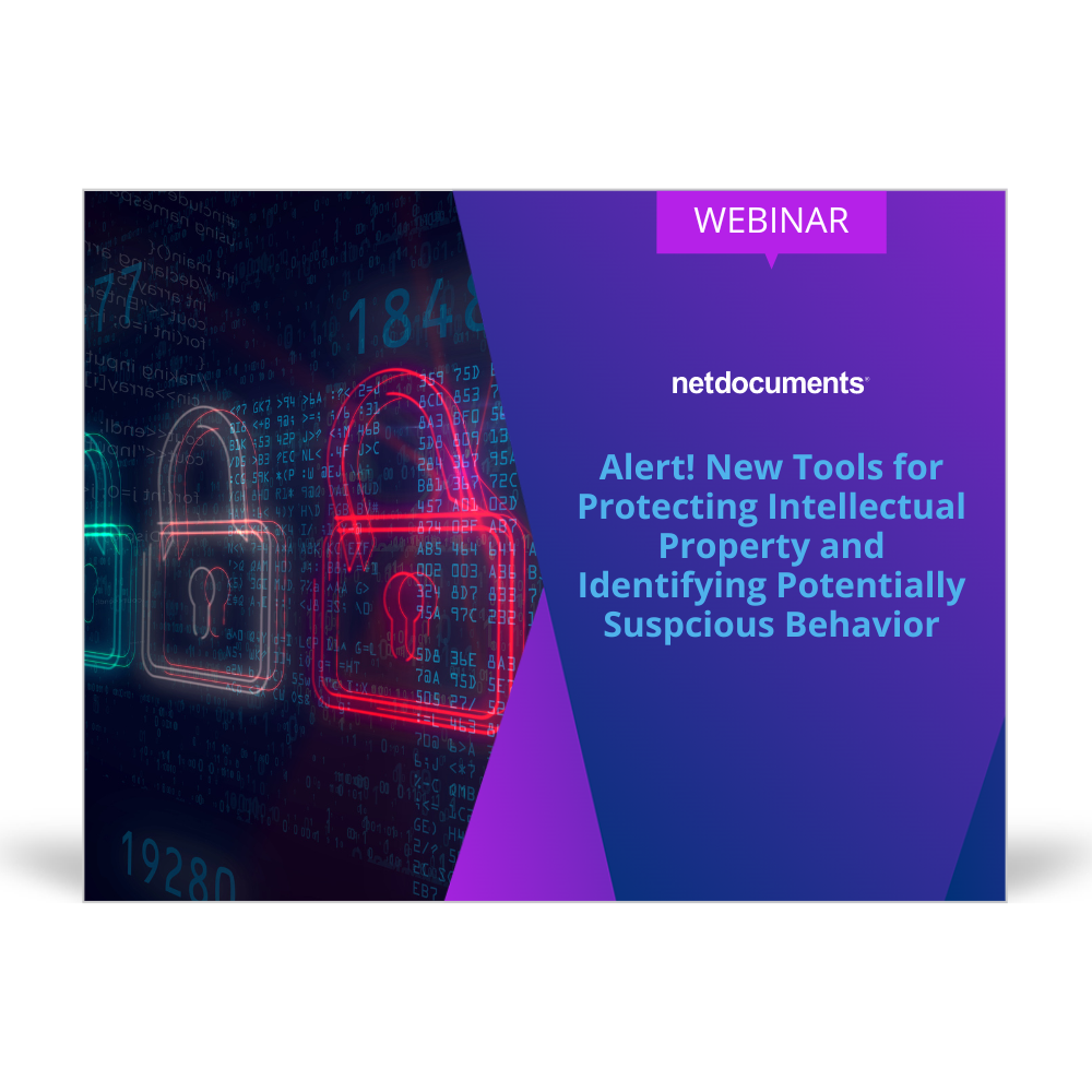 Graphic for webinar hosted by NetDocuments on March 2