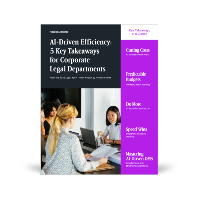 AIDriven Efficiency 5 Key Takeaways for Corporate Legal Departments