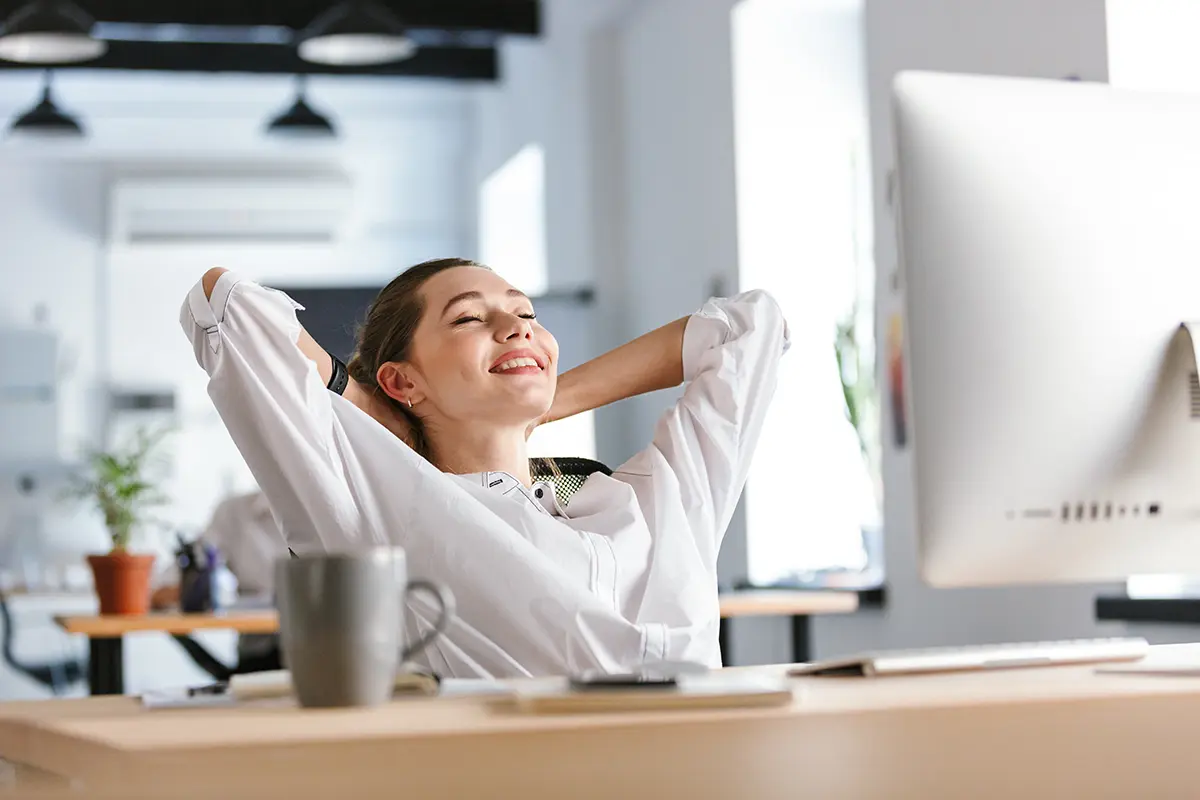 Business woman relaxing