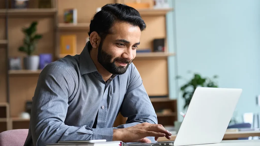 Man on computer