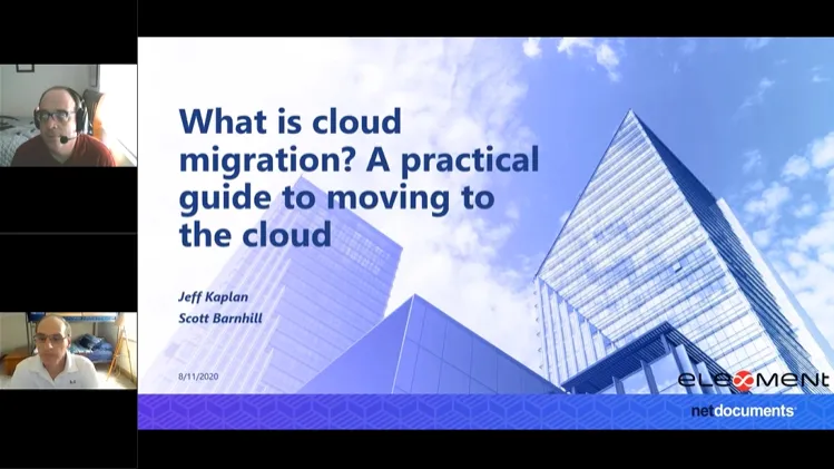 Migrating to the cloud